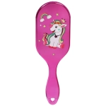 Расческа массажная зеркальная «Animals», стильные Единорожки, микс 4 цвета, 7,5*23 см (блистер Ultramarine)