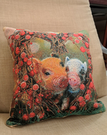 Декоративный гобеленовый чехол для интерьерной подушки Парочка 38*38