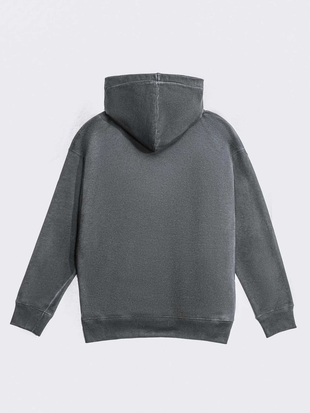 Худи Hardlunch Logo на молнии garment dye темно-серый