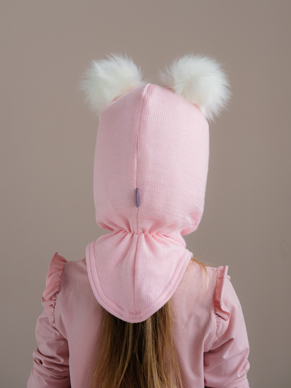 Шлем зимний вязаный (Розовое облачко) ЗУМ-ЗУМ