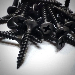 Шуруп - саморез 3,5*32мм универсальный - 50 штук (по металлу, дереву, гипсокартону) шлиц Ph-2 (цвет - черный)