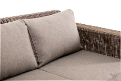 "Боно" диван из искусственного ротанга трехместный, цвет коричневый
