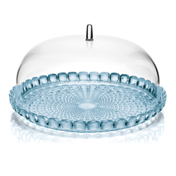 Блюдо сервировочное с крышкой tiffany, ?30 см, голубое