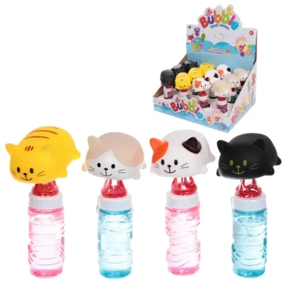 Мыльные пузыри «Котята» 14 см, с игрушкой, микс