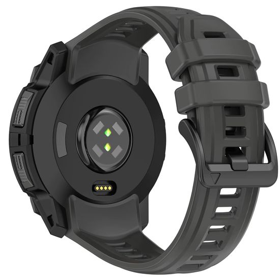 Ремешок для Garmin Instinct 3(45) силиконовый ширина 22 мм оригинальное крепление (Графитовый)