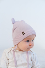 Шапка летняя хлопковая (Лаванда) с ушками БОН-БОН*