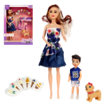 Кукла тип Модель на шарнирах с ребенком и аксессуарами, коробка CY257D3