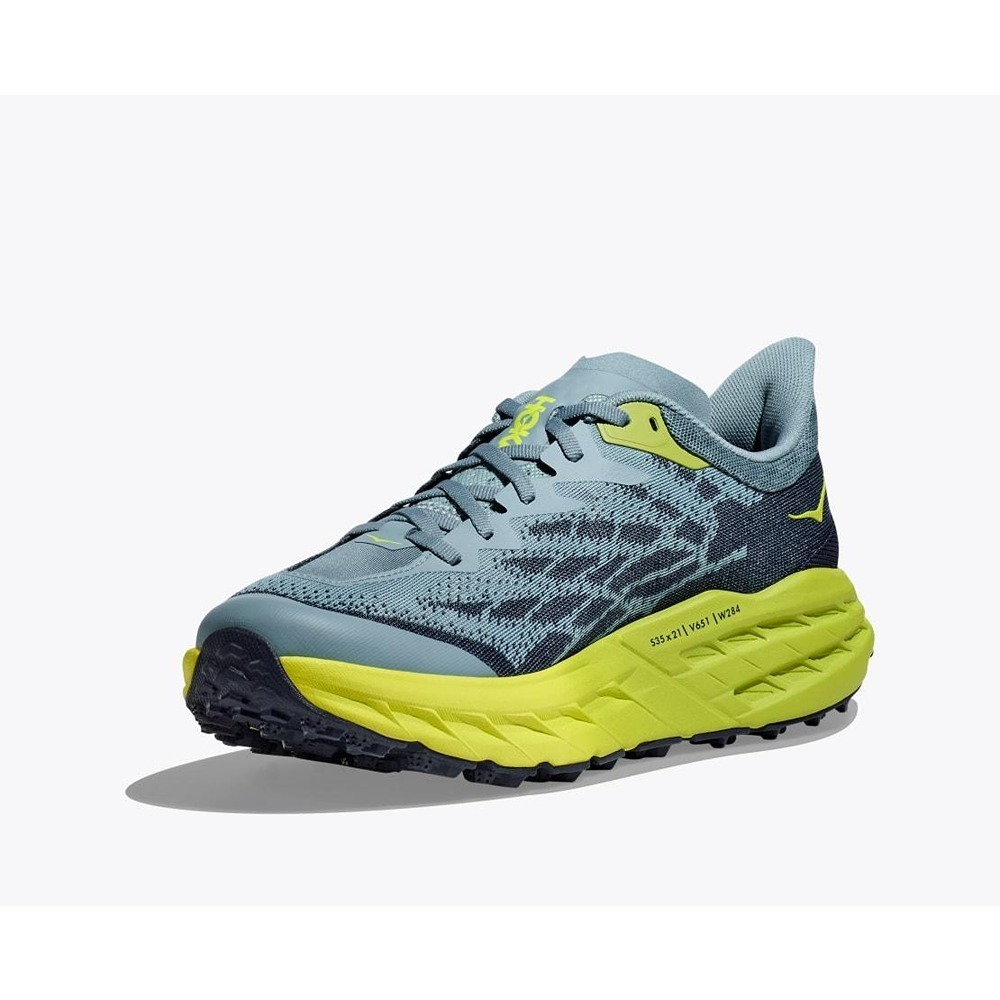 Кроссовки мужские HOKA M SPEEDGOAT 5 WIDE Stone Blue / Dark Citron