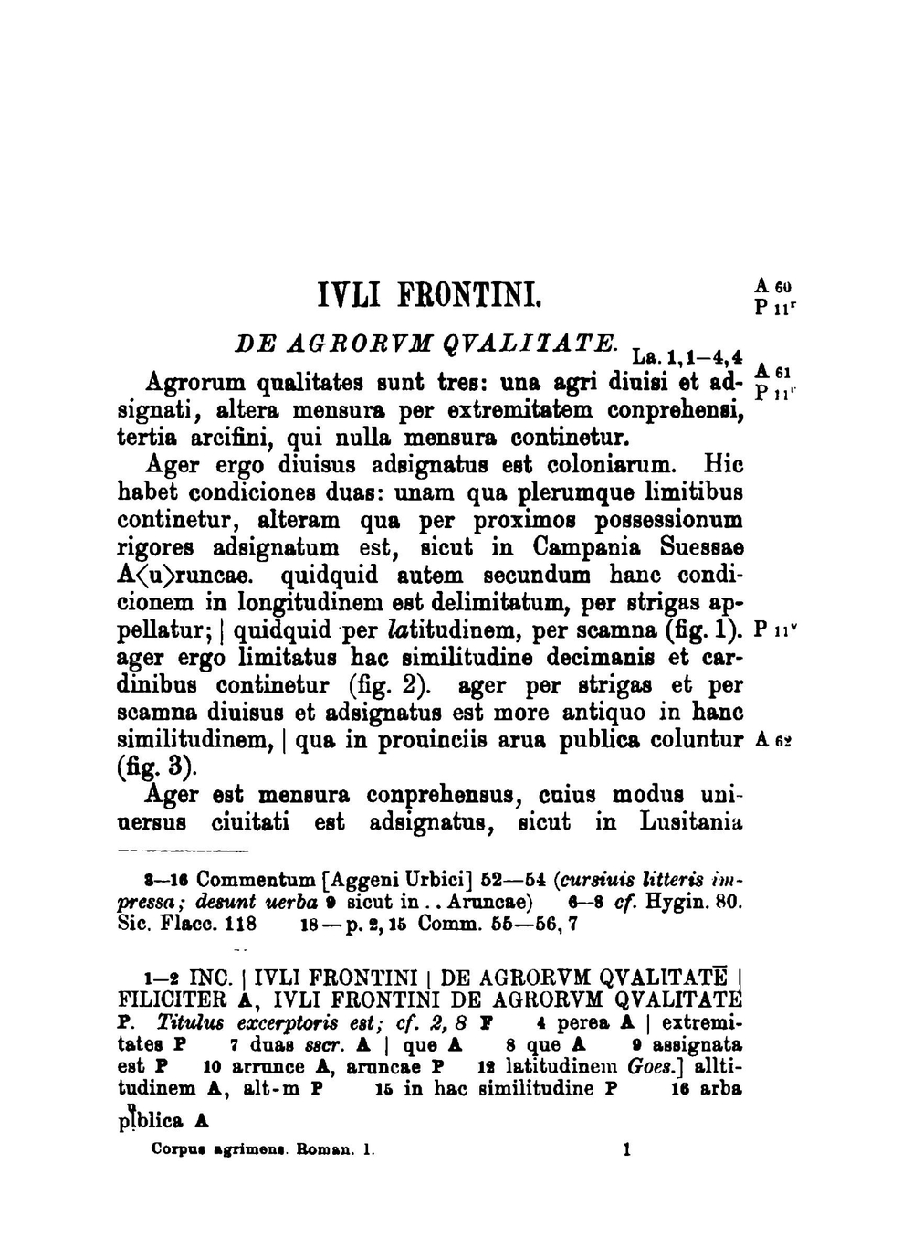 Corpus agrimensorum romanorum. Volume 1. Part 1 | Carl Thulin