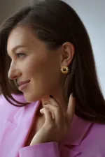 Cерьги Helios, позолота