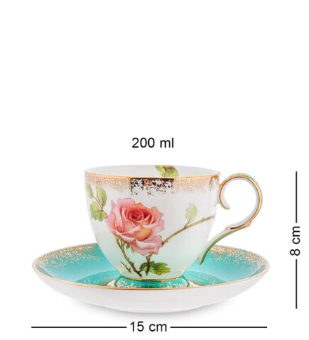 JK- 65 Чайный набор на 2 перс. «Роза» (Milano Rose Pavone)