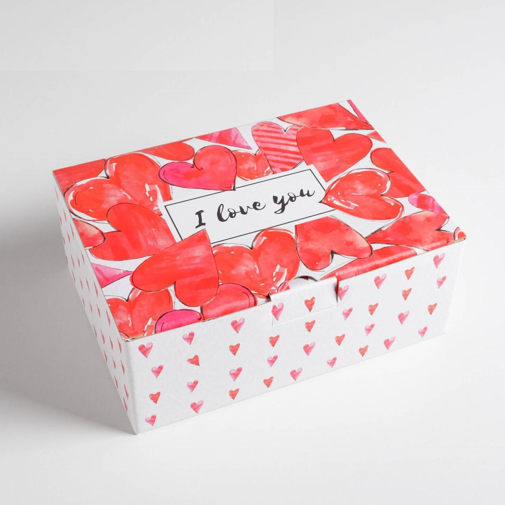 Коробка складная С любовью, 26 × 19 × 10 см