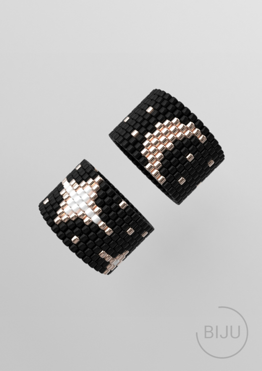 Схема кольца из бисера, узор PEYOTE, мозаичное плетение, четный счет, узор пейот из Miyuki Delica 11/0, файл PDF, RING_436