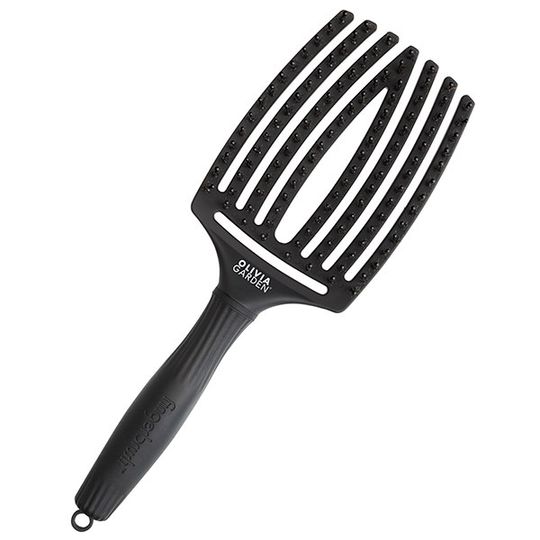 Щетка для волос Olivia Garden Fingerbrush, Care Iconic Boar&Nylon Full, Black, L ID1731