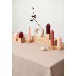 Скатерть из стираного льна бежевого цвета Essential, 150х250 см