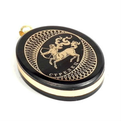 Кулон знак зодиака "Ажур" обсидиан