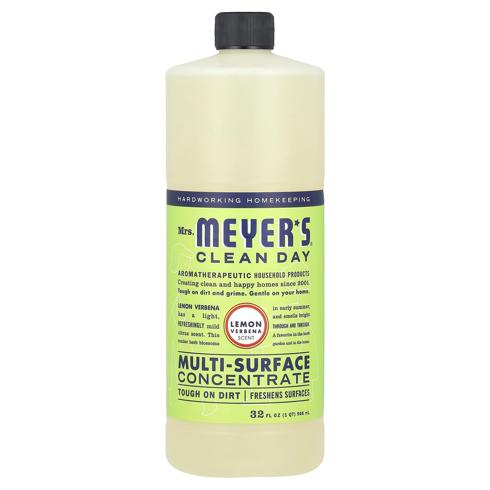 Mrs. Meyers Clean Day, универсальное концентрированное чистящее средство, лимонная вербена, 946 мл (32 жидк. унции)