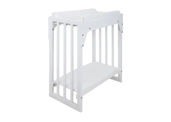 Детская кроватка Ellipsebed с продольным маятником на колесиках Белая