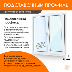 Пластиковое окно 1110 х 1140 ТермА Эко