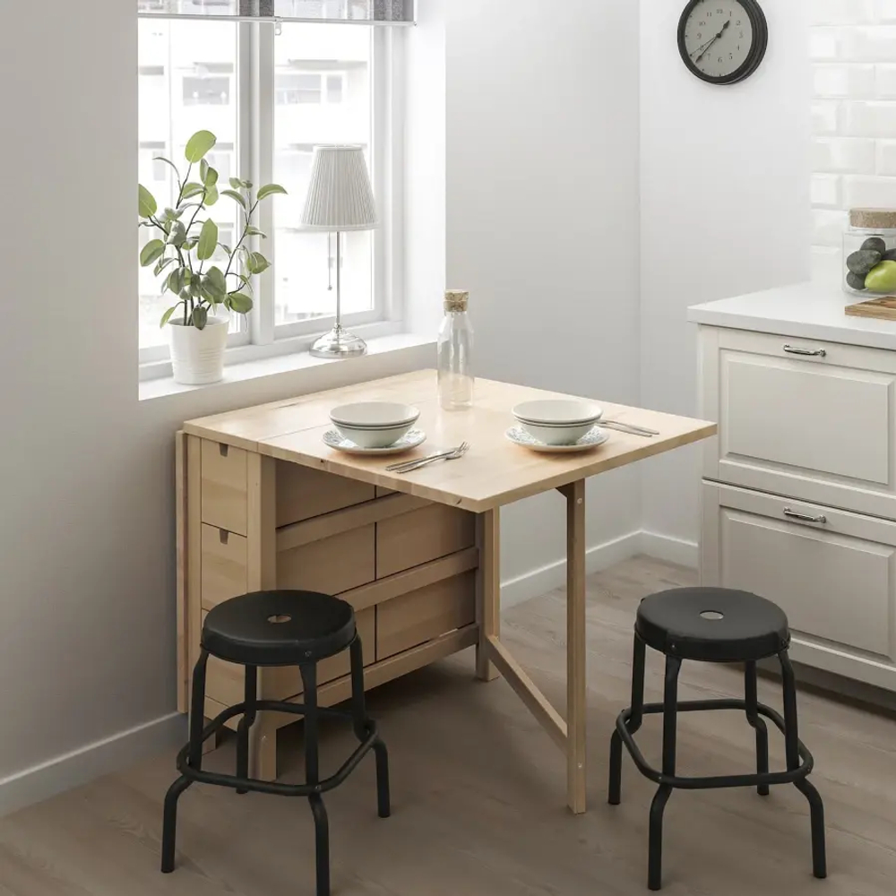 Стол с откидной столешницей- IKEA NORDEN, 26/152х80х74 см, НОРДЕН ИКЕА, светло-коричневый