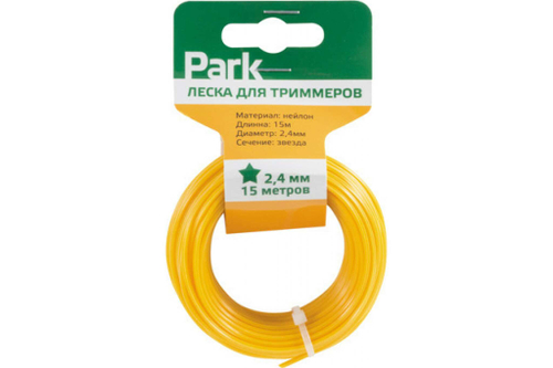 Леска для триммера Звезда PARK 2,4 мм x 15 м Россия, 210987
