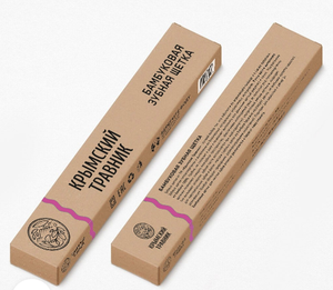 Натуральная бамбуковая зубная щетка с щетиной розового цвета