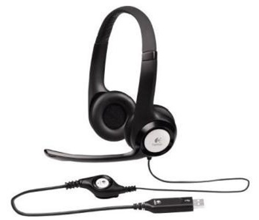 Наушники Logitech Stereo Headset H390 черный