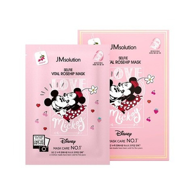 JMsolution Маска тканевая освежающая с шиповником – Disney collection selfie vital rosehip mask,30мл