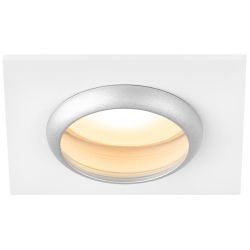 Светильник встраиваемый алюминиевый ЭРА KL110 WH/SL под лампу MR16 GU5.3 белый/серебро матовый | Алюминиевые встраиваемые светильники