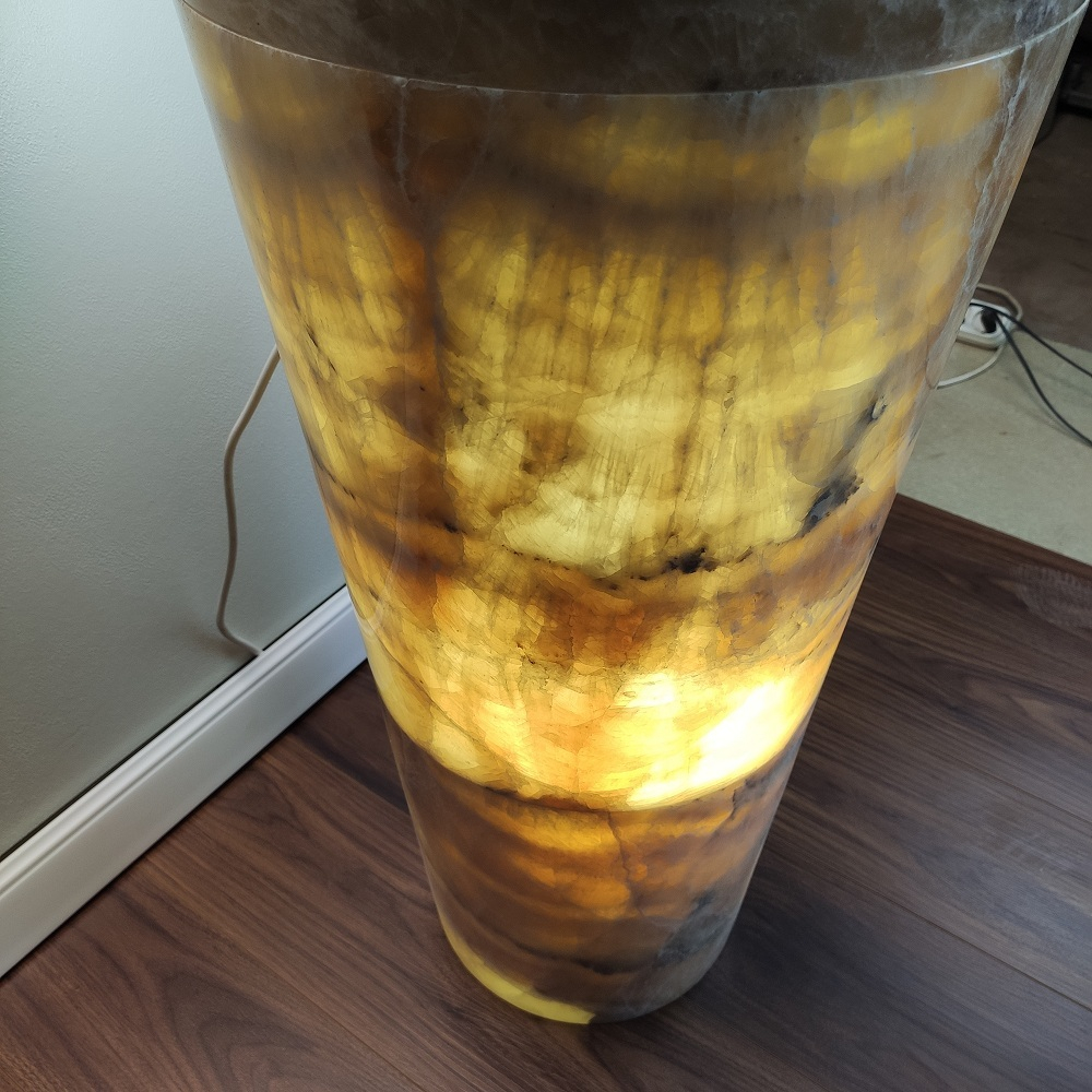 Раковина напольная из оникса Grey ON-01345 (40*40*90 см)