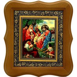 Иисус Христос Благословляет Детей (Благословение детей). Икона на холсте.