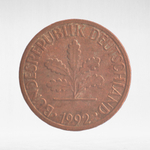Germany, 1 Pfennig, 1992, (Munich Mint - "D"), VF