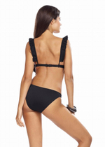 Игривый раздельный купальник с рюшками (Размер: 70/36) (Цвет: черный)