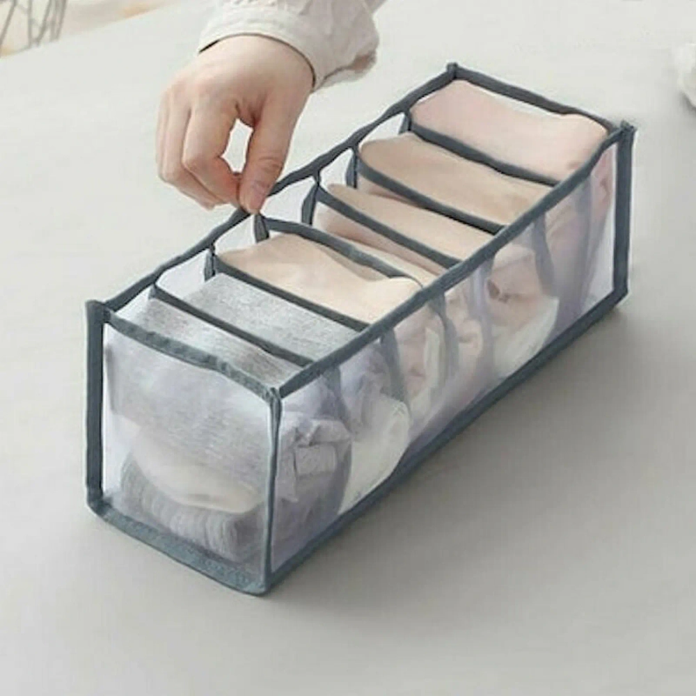 Органайзер - чехол для хранения вещей «ИДЕЯДОМА», цвет серый, 7 секций, 32*12*12см✦