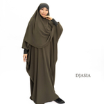 КОМПЛЕКТ: ХИМАР И АБАЯ ИЗ МЕДИНСКОГО ШЕЛКА One size