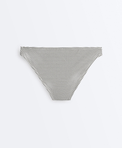 OYSHO Классические трусики-бикини с жаккардовым узором в горошек, светлый экрю