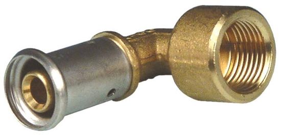 Угол пресс Henco 20х1/2" ВР с внутренней резьбой для металлопластиковых труб (6P-2004)