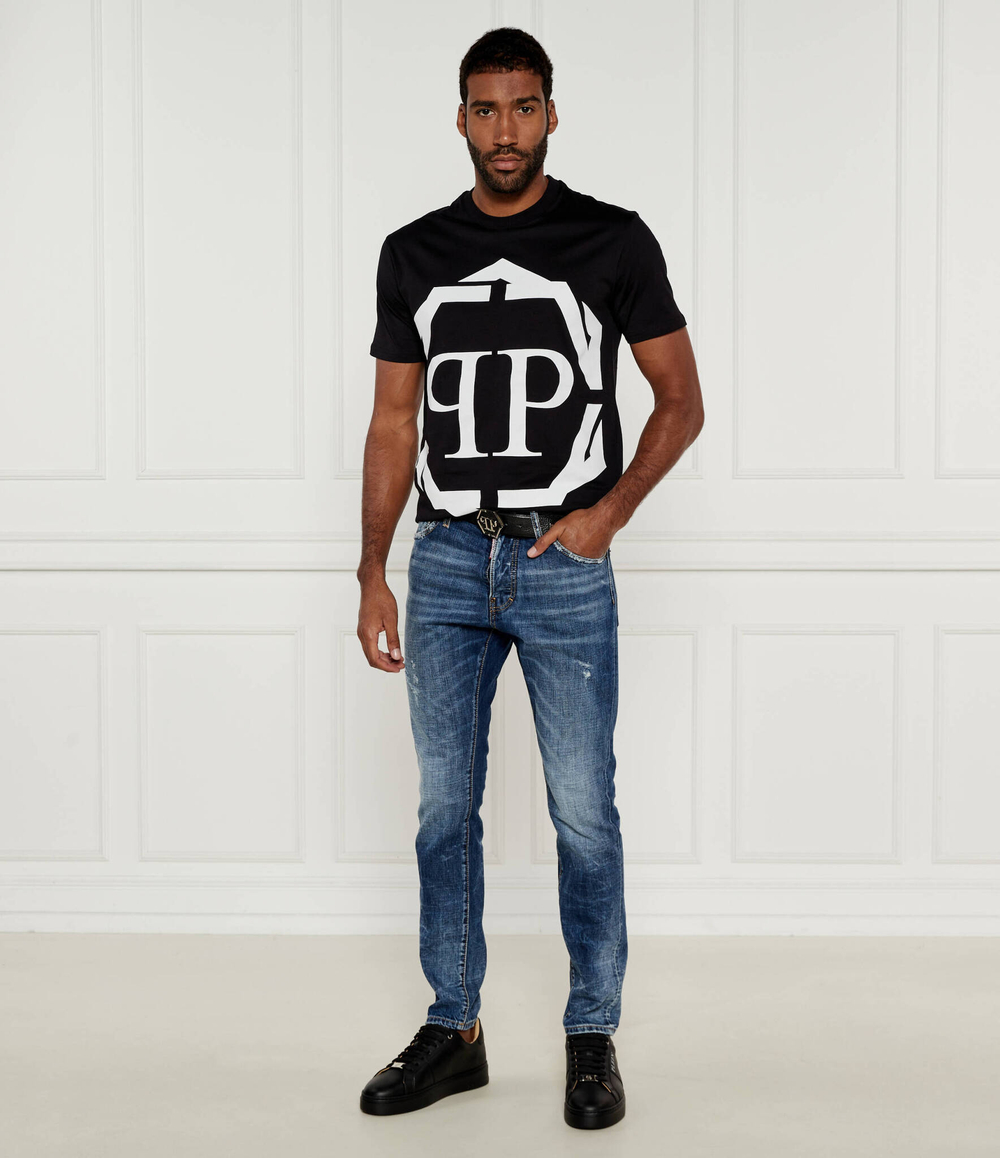 Футболка Hexagon Philipp Plein - черный(MTK7795 PJY002N)