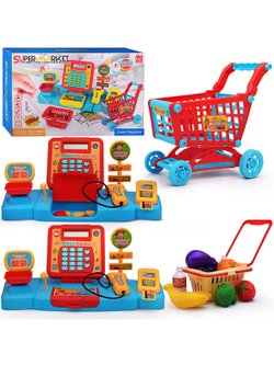 Игровой набор магазин с кассой и тележкой для покупок (71022-120)