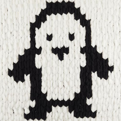 Пуффи Море ПЛЮС (Puffy More plus) пряжа Alize 100%микрополиэстер 2х250г/11м (8006 белый/черный)