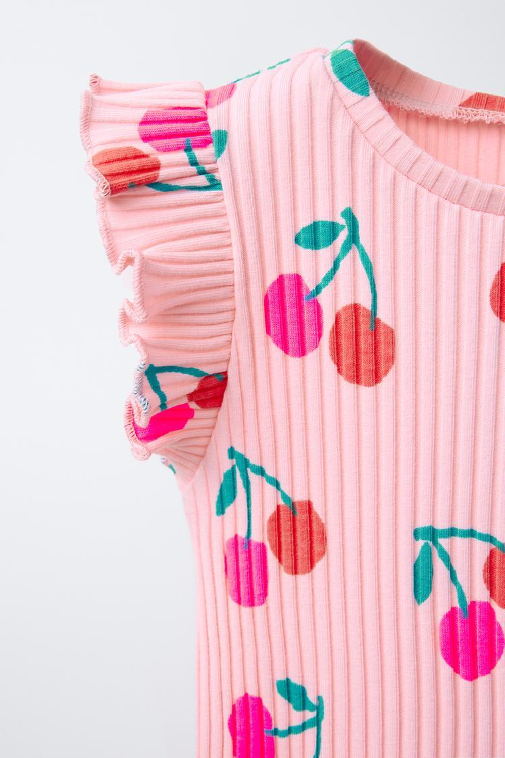 ZARA ТОП В РУБЧИК С ПРИНТОМ, ЦВЕТ РОЗОВОГО МЕЛА