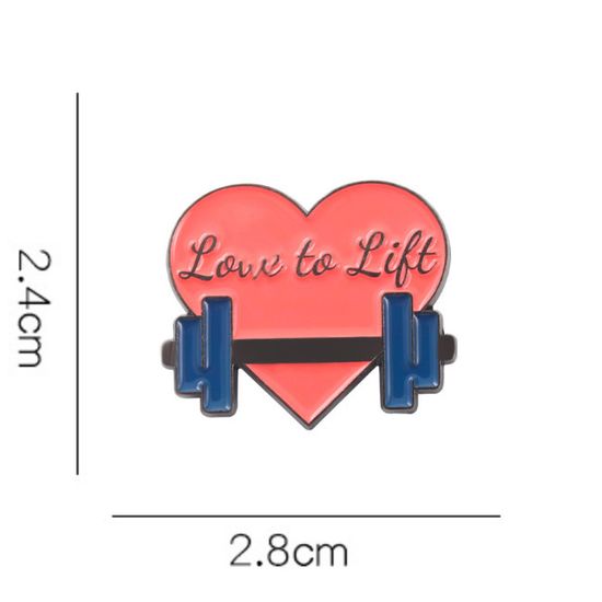 Значок металлический на одежду/Пин. Спорт. Love to Lift