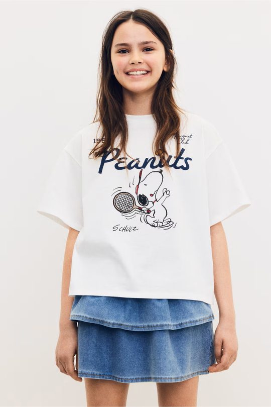 H&M Футболка с принтом, белый