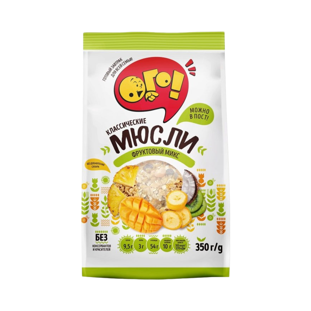 Мюсли "Фруктовый" микс 350гр