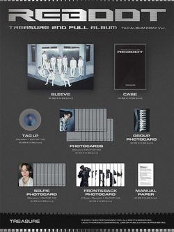 Альбом TREASURE - REBOOT 2nd Album YG TAG 4 Version SET