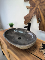 Раковина из речного камня RS-65901 61х45х15 из натурального камня