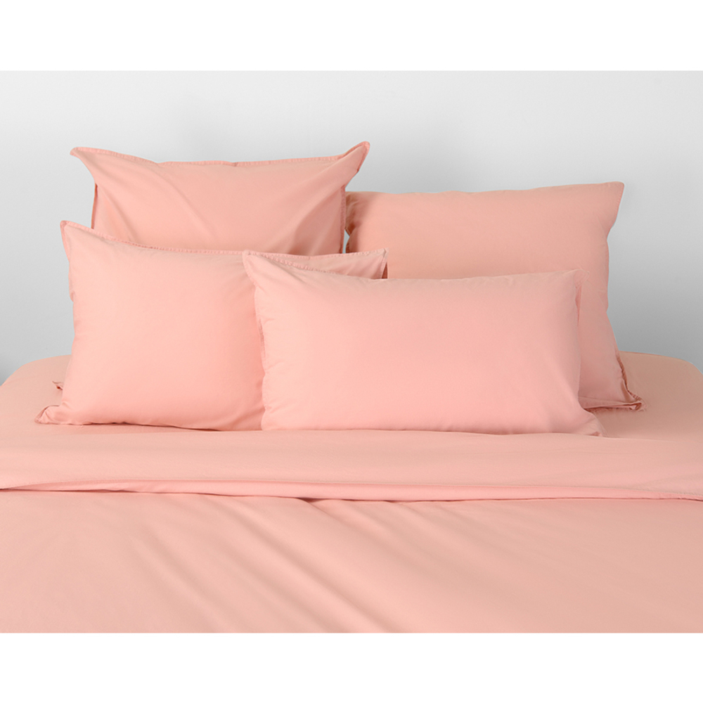 Набор из двух наволочек цвета пыльной розы из органического стираного хлопка из коллекции essential, 50х70 см