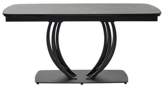 Стол МАТЕРА (MATERA) 160 цвет KL-116 Черный мрамор матовый, итальянская керамика/ ЧЕРНЫЙ