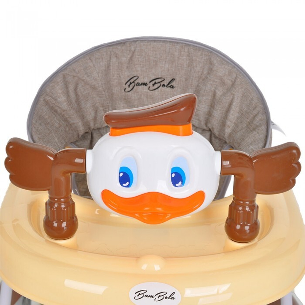 BAMBOLA Ходунки Мандаринка (7 силик.колес,игрушки,муз) (65*59*55) Coffee/Кофе