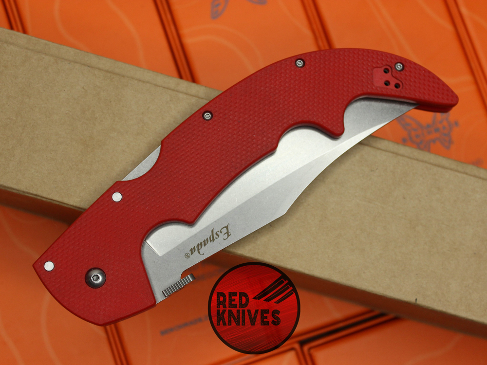 Нож Cold Steel Espada Large - красная рукоять, клинок стоунвош